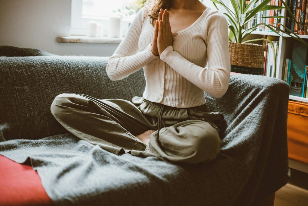 a woman practicing holistic therapy